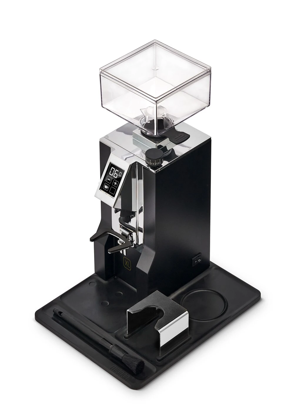 Eureka Mignon XL Espressomühle Schwarz Chrom mit Zubehör